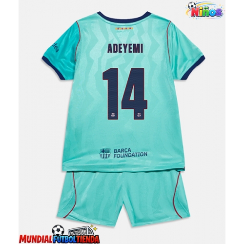 Camiseta Barcelona Karim Adeyemi #14 Tercera Equipación Replica 2026-27 para niños mangas cortas (+ Pantalones cortos)